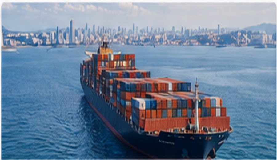 Buque de carga avanzando hacia mercados internacionales